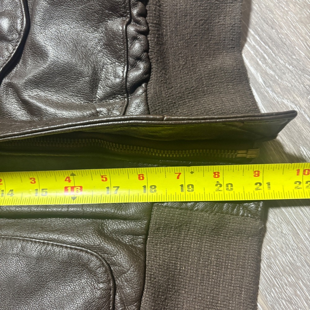 Cooper‎ Type A2 Gents Genuine Goatskin Leather Bomber Flight Jacket Size 46R Brn - Picture 15 of 15
